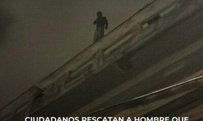 *Ciudadanos r3scat@n a hombre que pretendía tirarse del puente Avenida I de Coatzacoalcos*