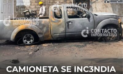 (+VIDEO) Camioneta se inc3ndia en colonia Buena Vista Sur; sospechan cortocircuito