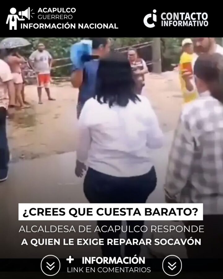 ¿Crees que cuesta barato?: alcaldesa de Acapulco responde a quien le exige reparar socavón