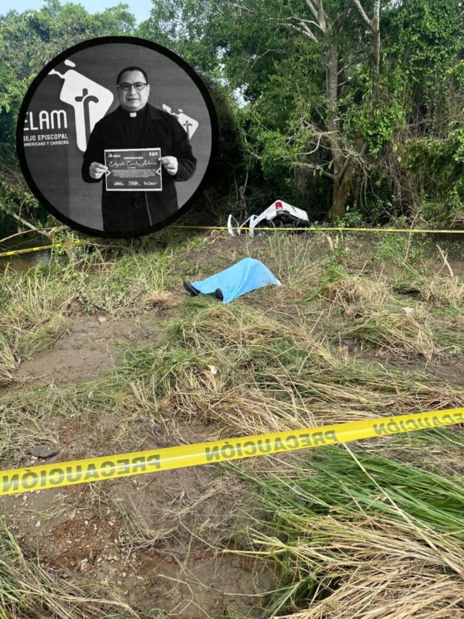 Cura de #Sontecomapan en Catemaco, mu3re ah0g4do tras ser arrastrado por una creciente en San Juan Evangelista