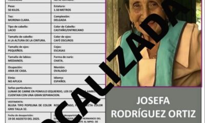 *Localizan con vida a la abuelita Josefa Rodríguez Ortiz tras cuatro días desaparecida en Ixhuatlán del Sureste*