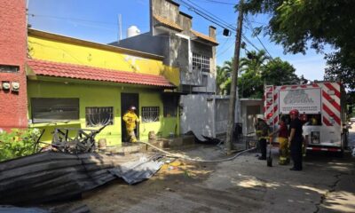 *Se incendió una tapicería y vivienda en el centro de Coatzacoalcos*