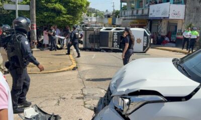 *Patrulla de la Policía Estatal v0lcó por no respetar la preferencia en Coatzacoalcos, cinco personas resultaron l3sion4das, tres son elementos de la SSP*