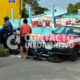 (+VIDEO) Motociclista l3sion4do tras ch0que con taxi en la colonia El Palmar
