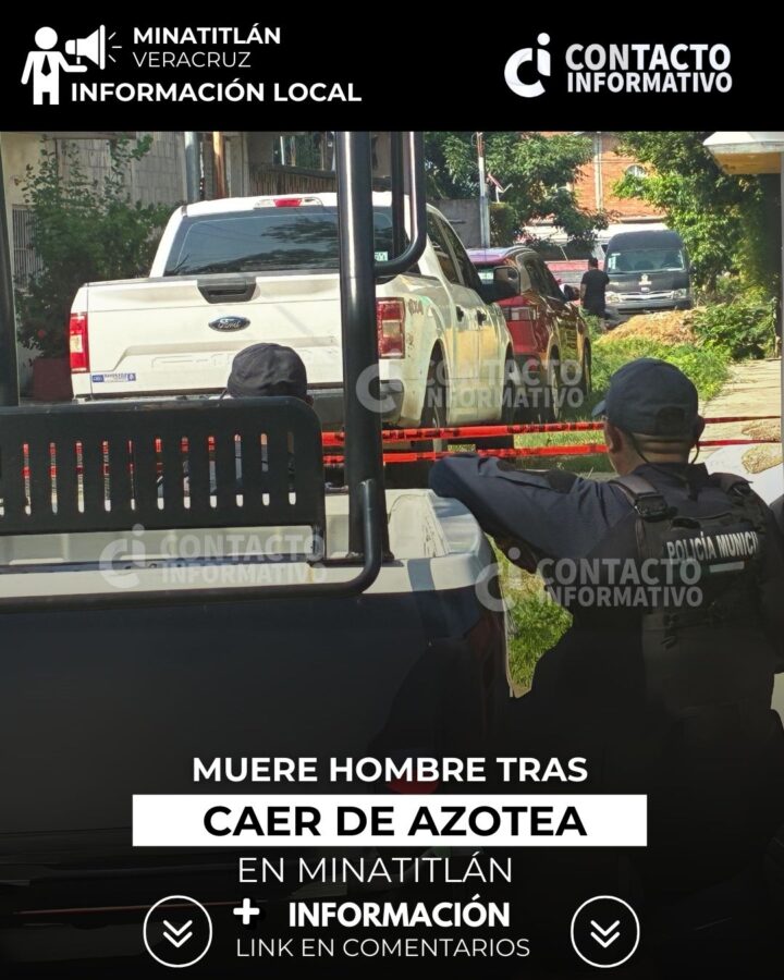 (+VIDEO) Mu3r3 hombre tras caer de lo alto de una azotea en Minatitlán, Ver.