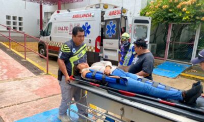 Acc!dent3 en la Acayucan-Soteapan: Cobradores en Moto Derrapan por Lluvia