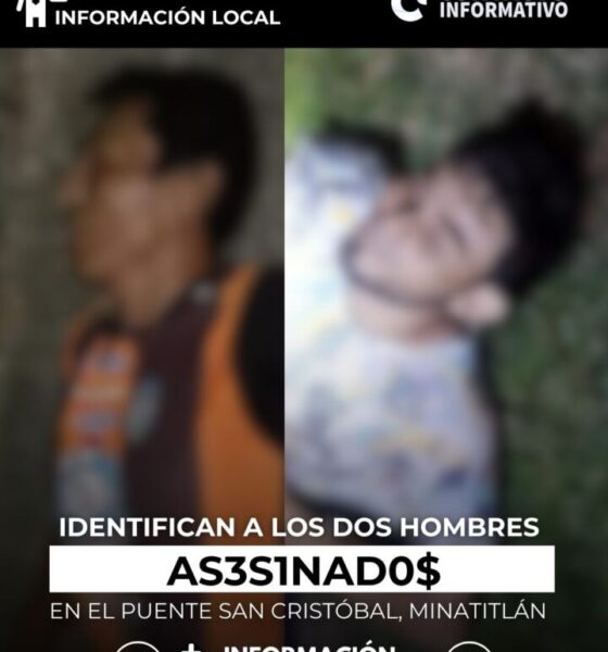 Identifican a los dos jóvenes as3sin@d0s en el puente San Cristóbal, Minatitlán