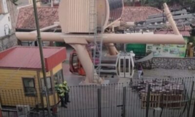 Vientos obligan a suspender el Teleférico de Orizaba; turistas quedan suspendidos una hora