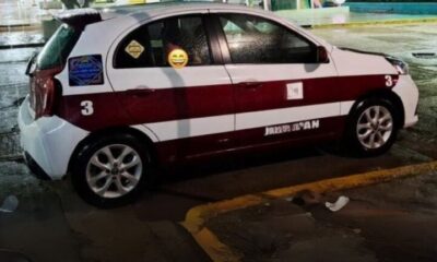 Simularon ser pasajeros y robaron taxi en Jáltipan; chofer fue g0lp3ad0 y ab@nd0nad0