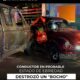 (+VIDEO) Conductor en probable estado de ebriedad destrozó un «Bocho» en Minatitlán