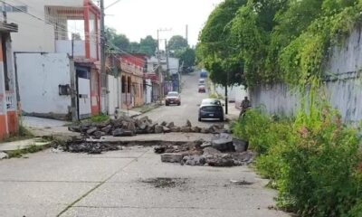 Colonia Obrera: calle cerrada y vecinos en riesgo por obra inconclusa