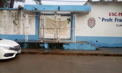 *Dejan nueva lona con mensajes de am3naz4s en escuela primaria de Coatzacoalcos, autoridades educativas suspenden clases*