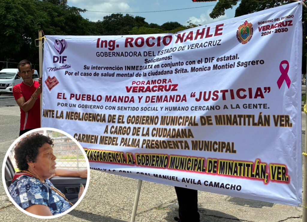 Familiares rescatan a Mónica Montiel Sagrero en Cosoleacaque; vecinos habían protestado por su abandono