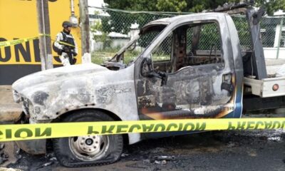 *Incendian grúa en Coatzacoalcos*
