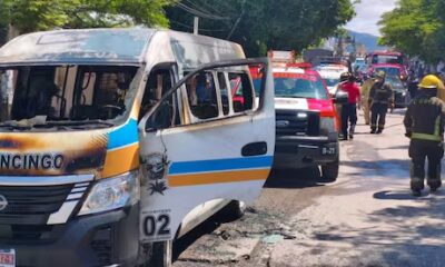 Domingo v!ol3nto en Guerrero: inc3ndi4n 3 unidades de transporte público en Chilpancingo