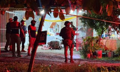 Un joven empleado de una gasera fue at@cad0 a b@laz0s en el fraccionamiento Santa Rosa, en Acayucan.