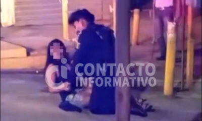 (+VIDEO) Video de forcejeo entre policía y mujer en la Nueva Mina genera polémica en redes; esto es lo que sabemos