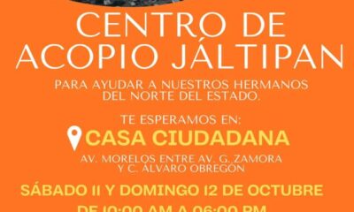 Movimiento Ciudadano y alcalde electo de Jáltipan instalan centro de acopio para damnificados del norte de Veracruz