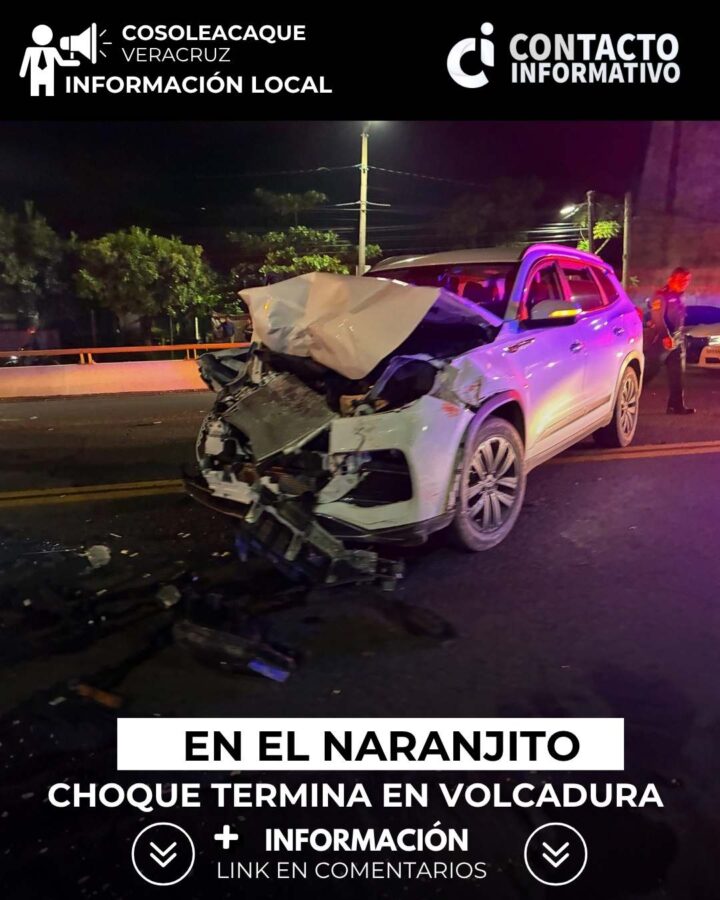 (+VIDEO) Ch0qu3 termina en volcadura en El Naranjito