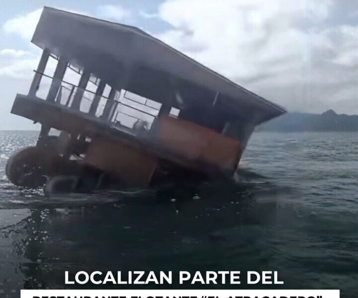Localizan parte del restaurante flotante “El Atracadero” en costas de Tatahuicapan
