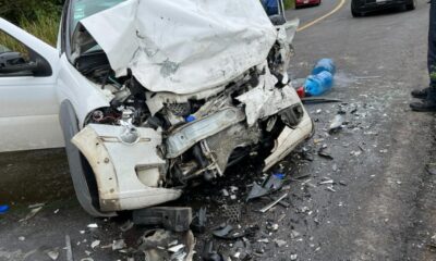 Fuerte choque frontal en la Federal 180 deja cinco lesionados, incluyendo dos menores