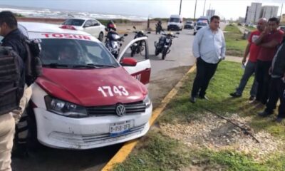 *Fuerte accidente en el malecón deja severamente lesionada a elemento del IPAX, quedó debajo de un taxi la dama*