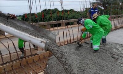 *Obras de colado de losa central, de acceso y muro de contención del puente Calzadas II concluyeron al 100 por ciento, este jueves no hubo caos vehicular*