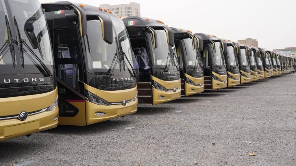 *Salen de fábrica de China segunda remesa de autobuses Quetzalli con destino a Coatzacoalcos*