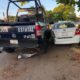 *Patrulla de la policía estatal se estrelló contra autos estacionados en Transístmica de Coatzacoalcos*