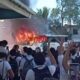 Alumnos del Conalep 51 de Tabasco incendian autobús por retraso en becas Benito Juárez