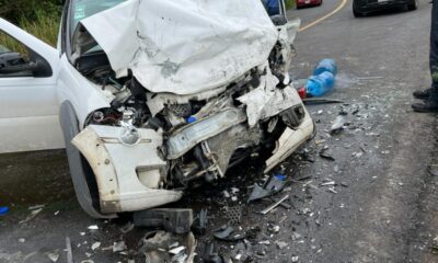 🚨Fuerte choque frontal en la Federal 180 deja cinco lesionados, incluyendo dos menores