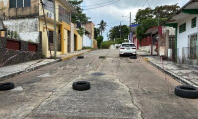 Vecinos piden solución urgente a daño en la calle Nogales; seis meses sin respuesta