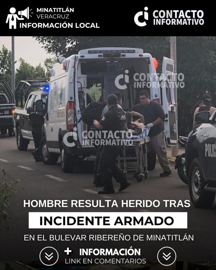 (+VIDEO) Hombre resulta herido tras incidente armado en el bulevar Ribereño de Minatitlán