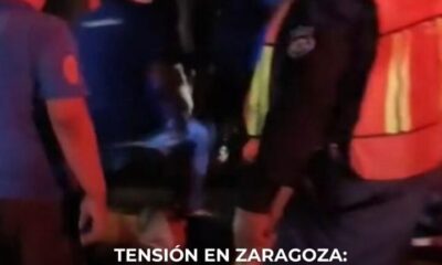 Tensión en Zaragoza: taxistas y pobladores agreden a policías luego de choque