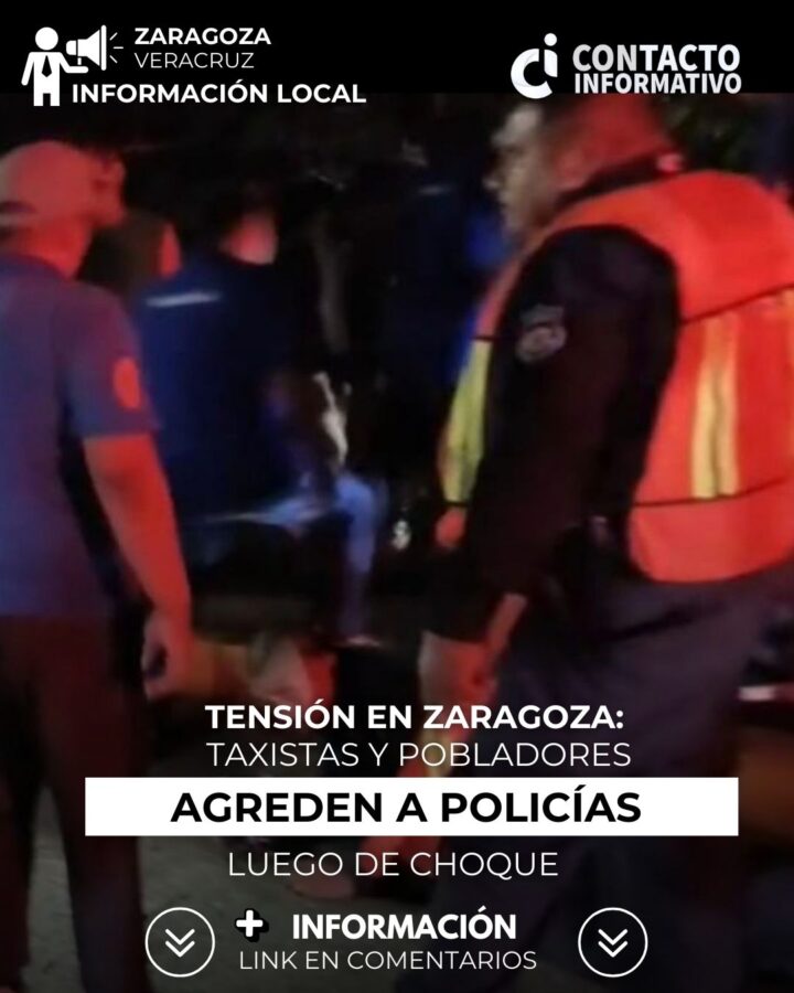 Tensión en Zaragoza: taxistas y pobladores agreden a policías luego de choque