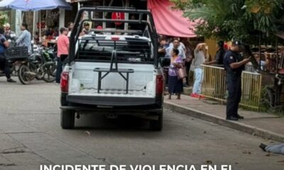 Incidente de violencia en el centro de Acayucan deja a un joven sin vida y a un hombre mayor lesionado.