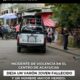 Incidente de violencia en el centro de Acayucan deja a un joven sin vida y a un hombre mayor lesionado.
