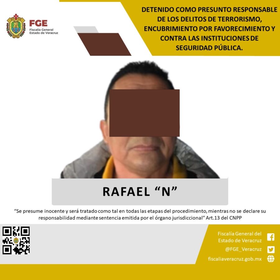 FGE cumplimenta orden de aprehensión en coordinación con la Secretaría de la Defensa Nacional, contra presunto responsable de diversos delitos