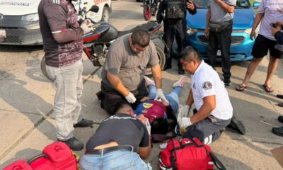 Grave accidente de motocicleta moviliza a cuerpos de auxilio en Minatitlán