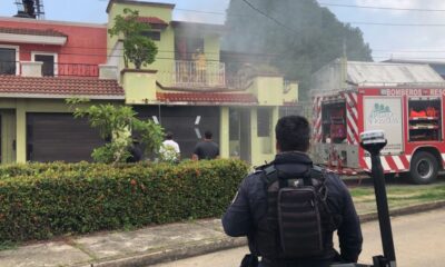 *Se incendió domicilio en la colonia Santa Isabel I de Coatzacoalcos*