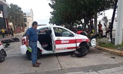 *Grave el motociclista que se estrelló contra un taxi en Lázaro Cárdenas y Bravo, presenta traumatismo en el cráneo, derrame cerebral y fractura de cadera*