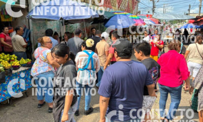 (+VIDEO)Cierre de la calle Aldama por comerciantes no establecidos desata inconformidad de locatarios del 5 de febrero