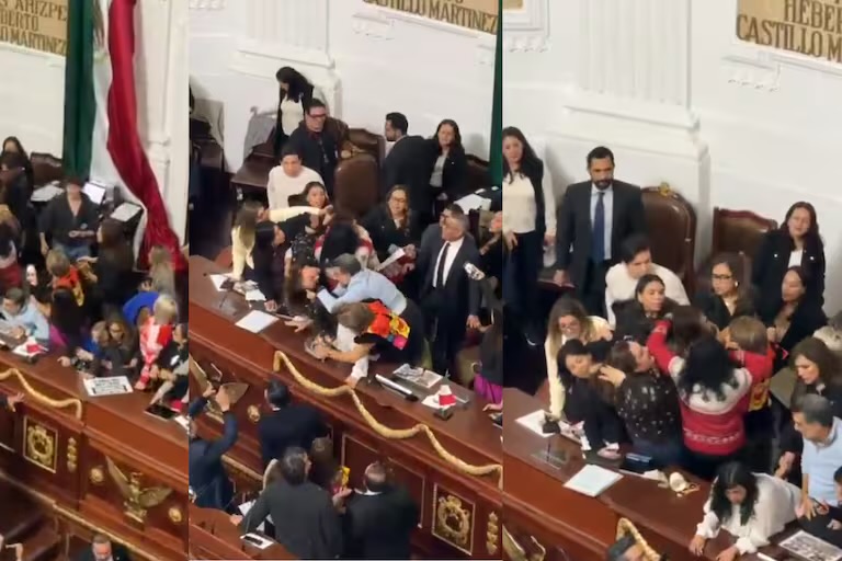 ¡De las greñas! Diputadas de PAN y Morena se pelean con golpes, empujones y jalones de cabello por la extinción de InfoCDMX