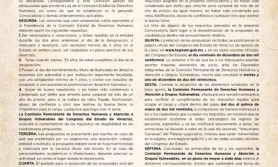 *Emite Comisión la convocatoria para designar titular de la CEDH*