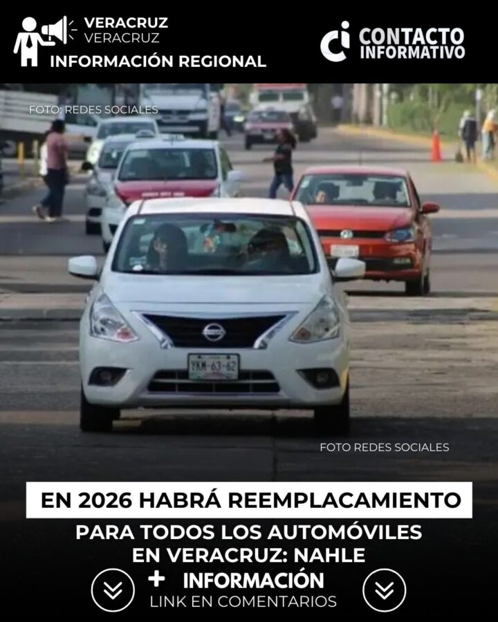 En 2026 habrá reemplacamiento para todos los automóviles en Veracruz: Nahle
