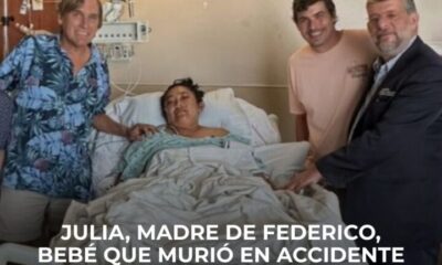Julia, madre de Federico, bebé que murió en accidente aéreo de Galveston, ya fue extubada: Fundación Michou y Mau