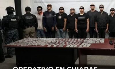 Detienen a 12 integrantes del CJNG con armas, droga y equipo táctico en Chiapas