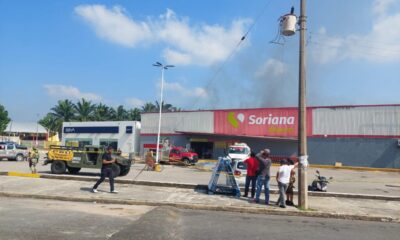 Incendio en Soriana Las Choapas