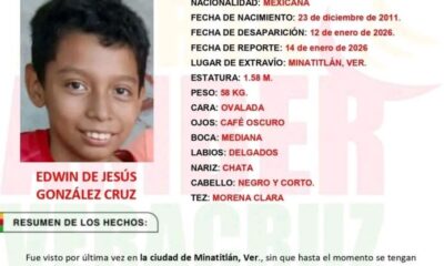 Activan alerta amber por menor desaparecido tras motín en anexo de Minatitlán, Ver.