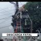 Descarga fatal sorprende a trabajador en pleno tendido de cable en Minatitlán